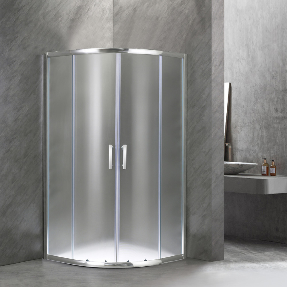 Leziter Cabină de duș curbată Spirit Matt 80x80 cm fără cădiță de duș [1]