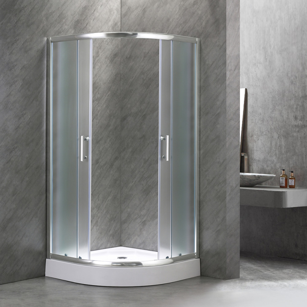 Leziter Cabină de duș curbată Spirit Matt 90x90 cm cu cădiță de duș [7]