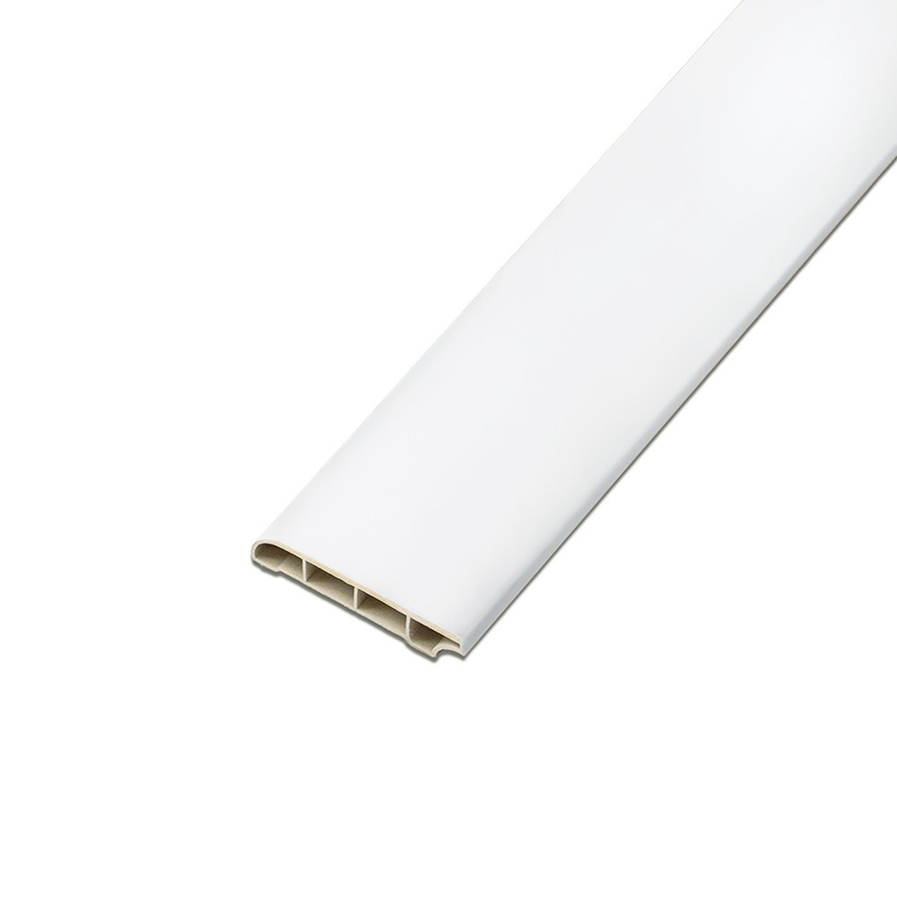 Leziter Bordură de podea din vinil SPC Alb-zăpadă 2400x60x12 mm [1]