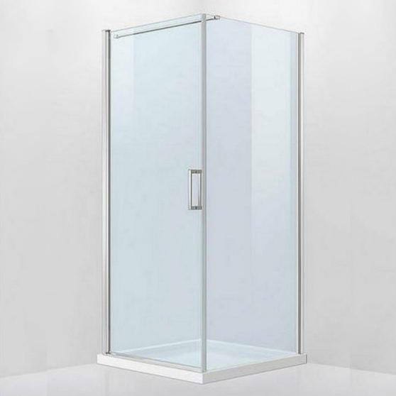 Leziter Cabină de duș pătrată simplă cu ușă batantă fără cădiță de duș [1]