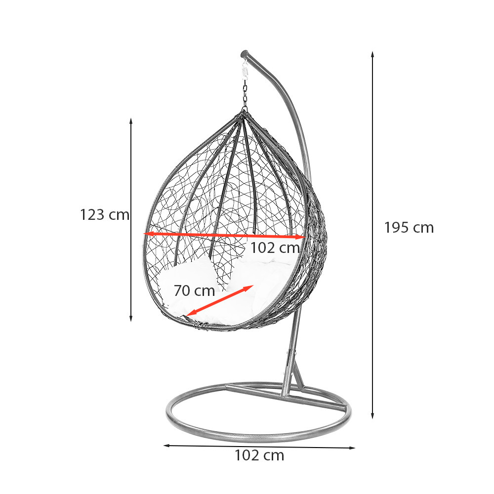 Leziter Scaun suspendat Havana negru [2]