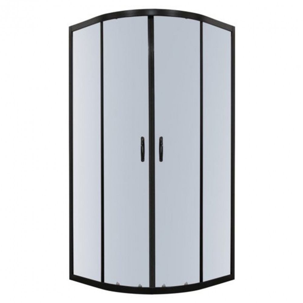 Cabină de duș semirotundă - Kerra Cabină de duș Tiara 90x90 cm cu ușă glisantă curbată, fără cădiță de duș