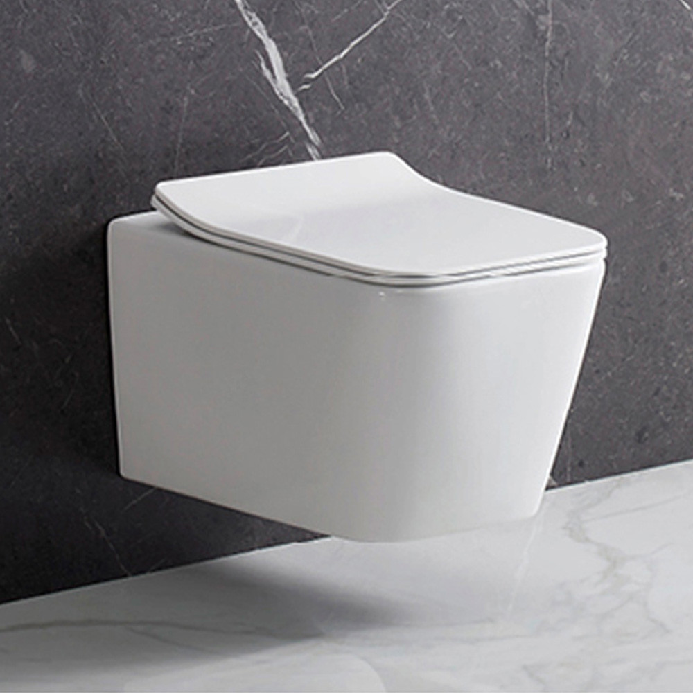 Leziter Toaletă Tina, montată pe perete, fără ramă, cu capac cu închidere silențioasă [1]