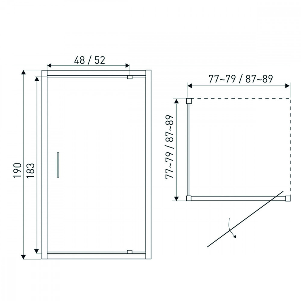 Kerra Cabină de duș pătrată Tomar 80x80 cm cu cădiță de duș [1]