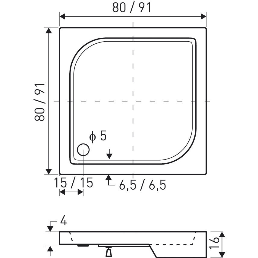 Kerra Cabină de duș pătrată Tomar 90x90 cm cu cădiță de duș [4]