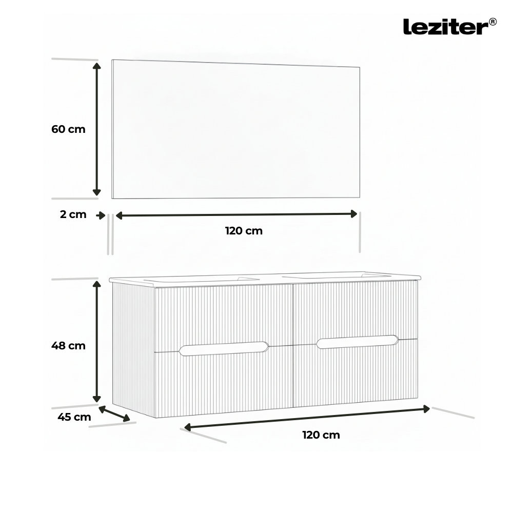 Leziter Set mobilier baie Trent 120 complet [2]