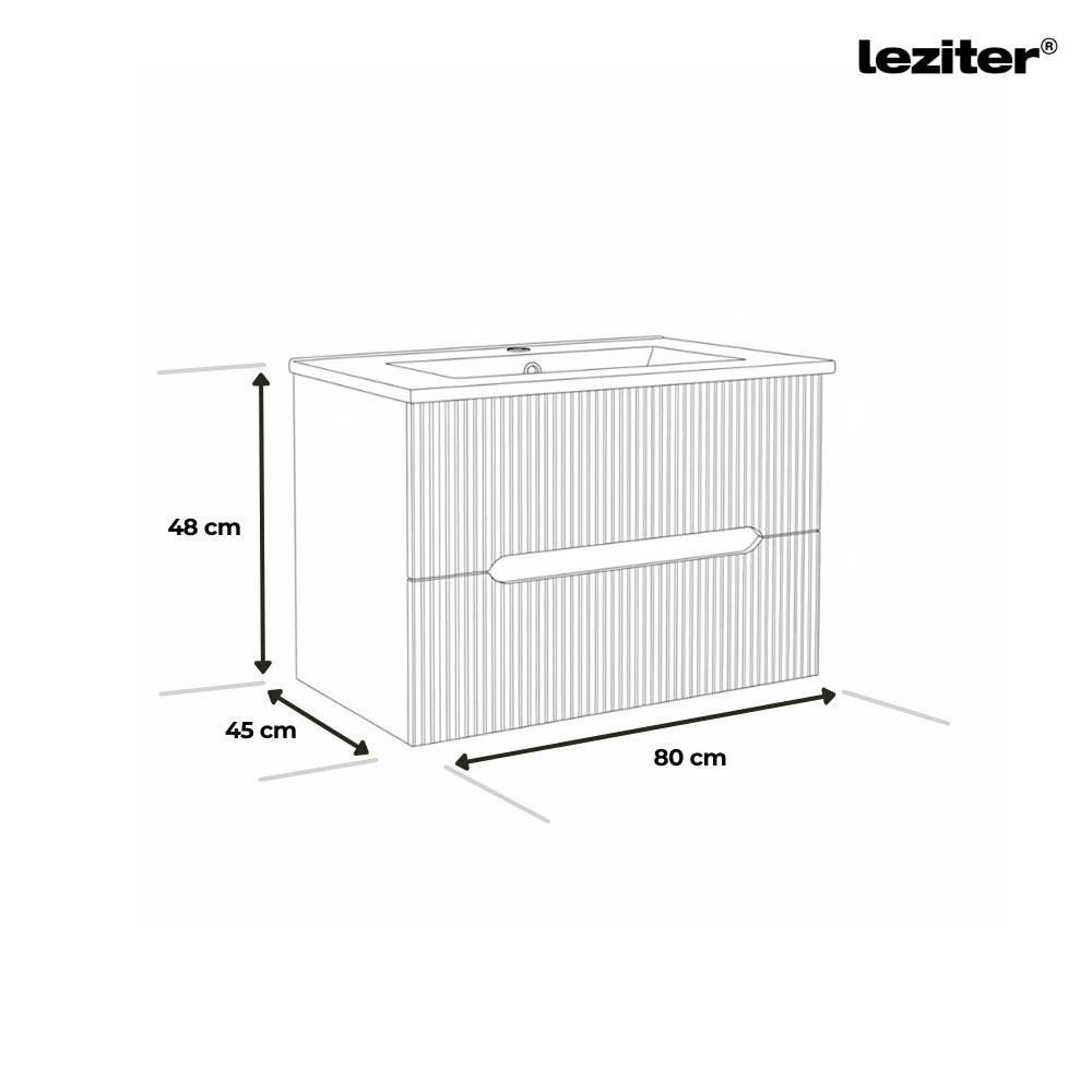 Leziter Masca chiuveta baie Trent 80 cu lavoar [2]