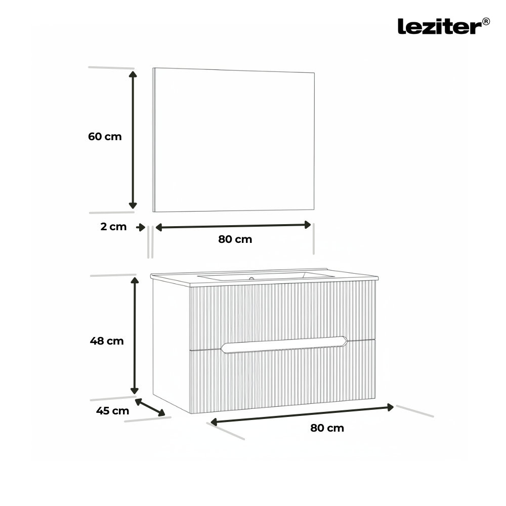 Leziter Set mobilier baie Trent 80 [2]
