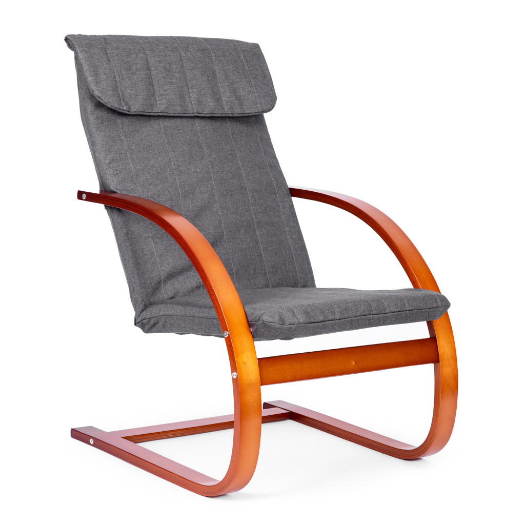 Homelux Balansoar finlandez cu cadru din lemn și suport pentru picioare hazel - gri [5]