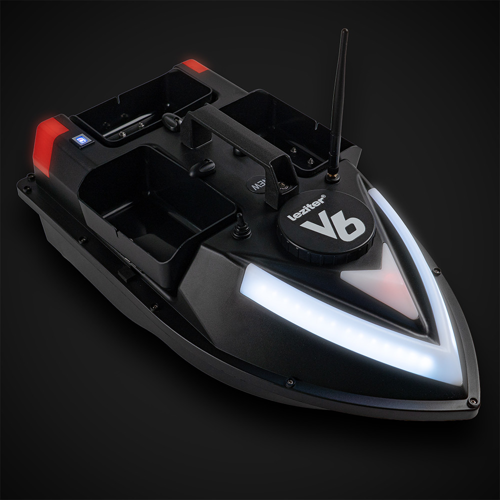 Leziter Feeder barca V6 GPS 3 reservoare spate și lateral cu negru [8]