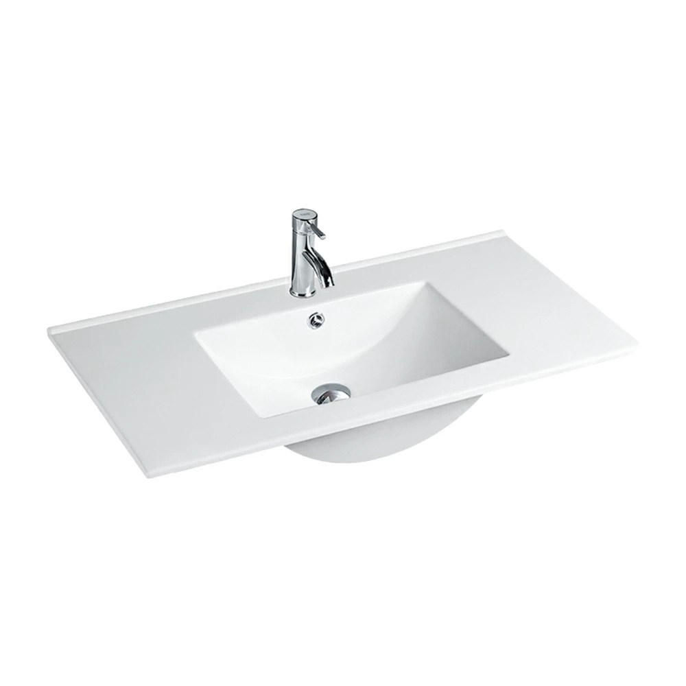 Lavoar ceramic - Leziter Lavoar cu design plat 18x100x46 cm