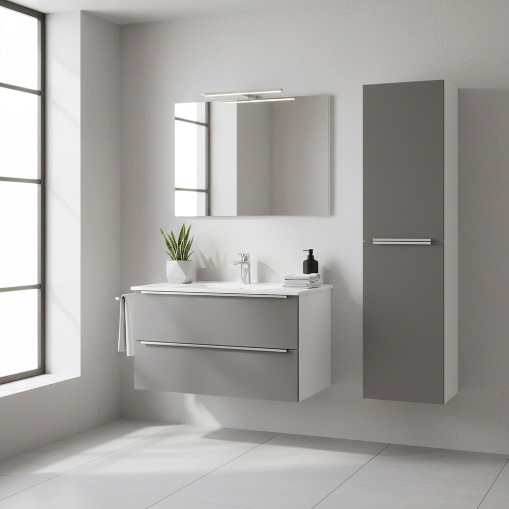 Leziter Dulap suspendat Vario Trim 35 alb-antracit [1]