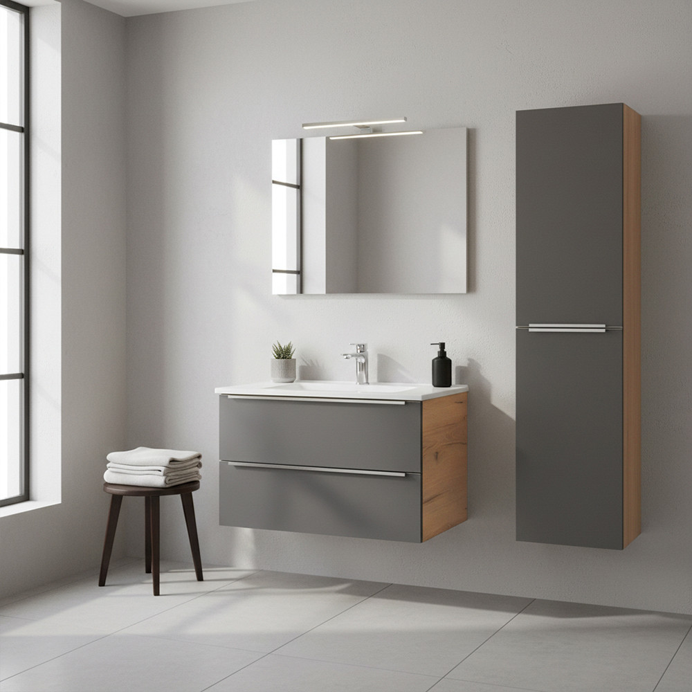 Leziter Dulap suspendat Vario Trim 35 stejar-antracite [1]