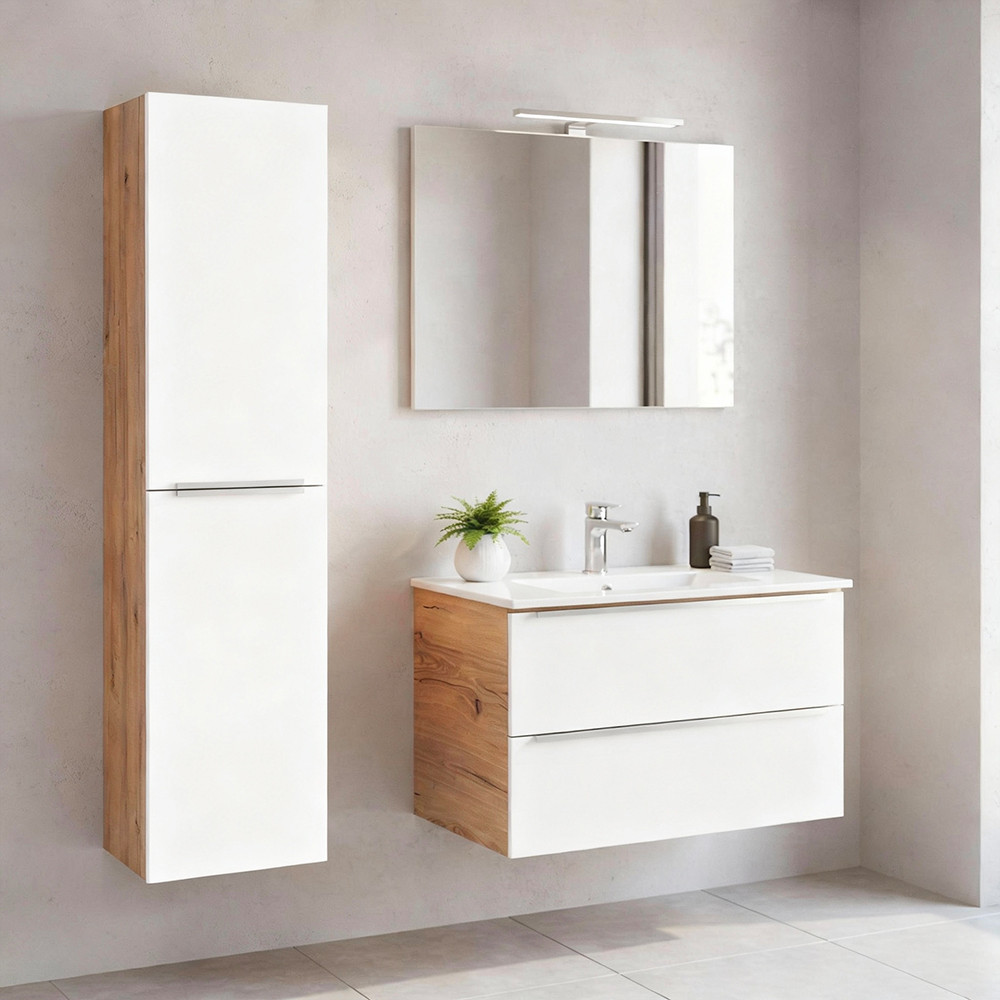 Leziter Dulap suspendat Vario Trim 35 stejar-alb [1]