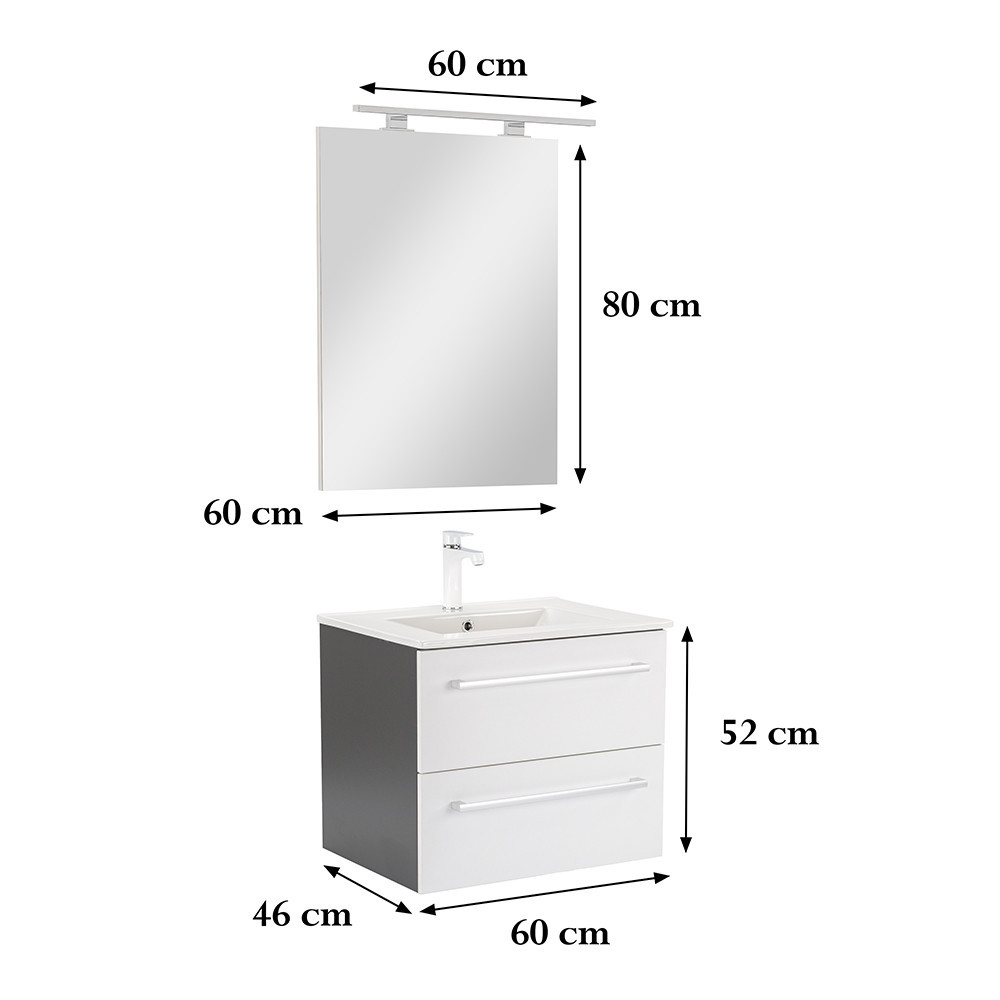 Leziter Set mobilier baie Vario Clam 60 complet [2]