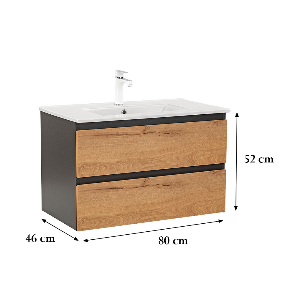 Leziter Dulap inferior Vario Forte 80 cu lavoar [2]