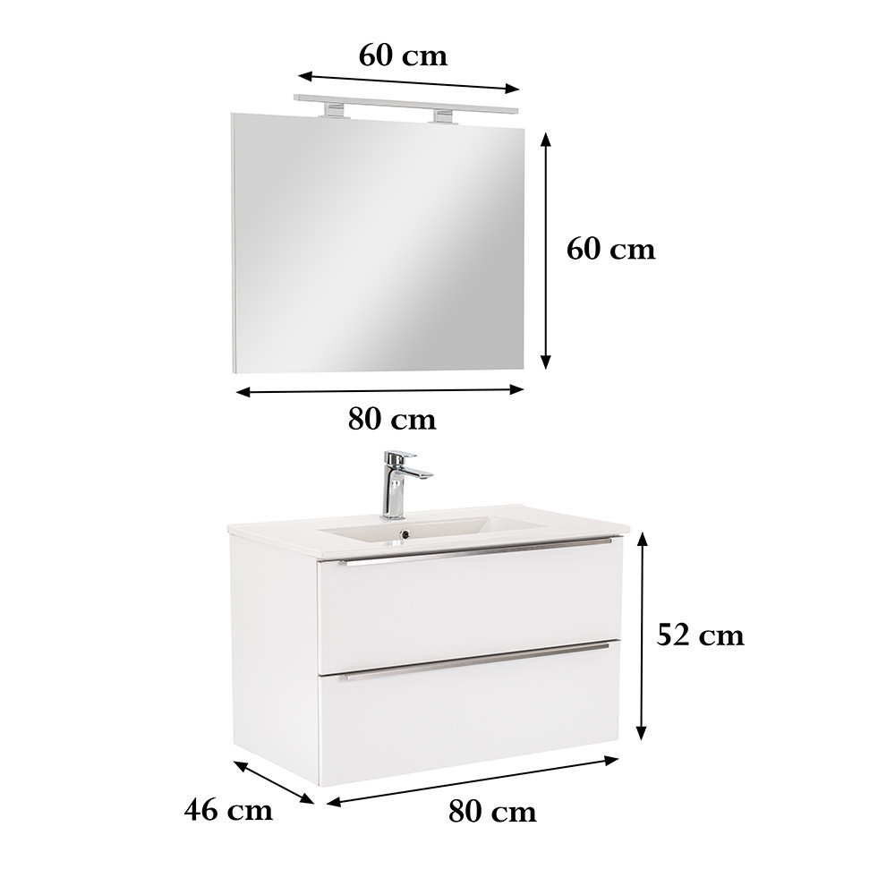 Leziter Set mobilier baie Vario Trim 80 complet [2]