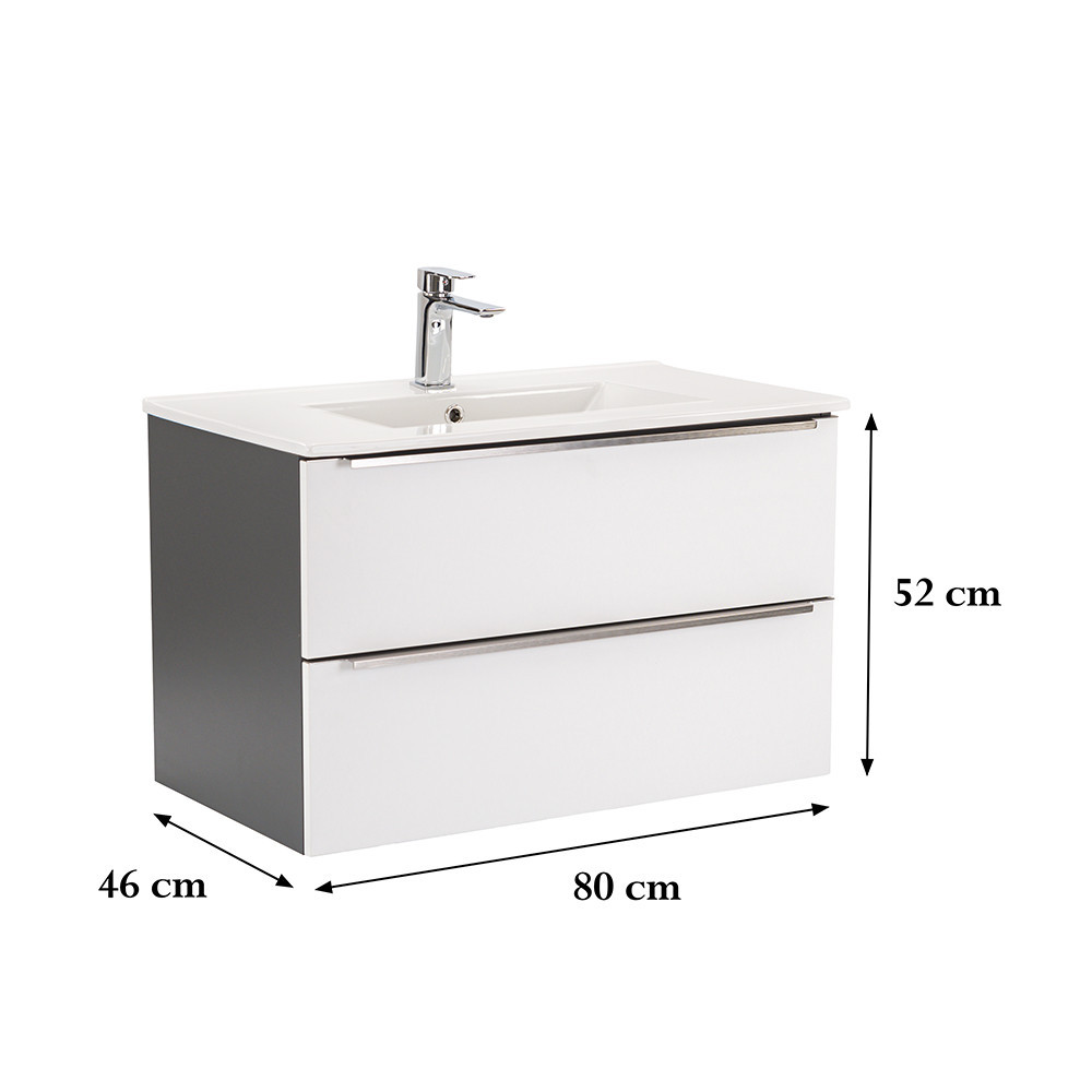 Leziter Dulap inferior Vario Trim 80 cu lavoar [2]