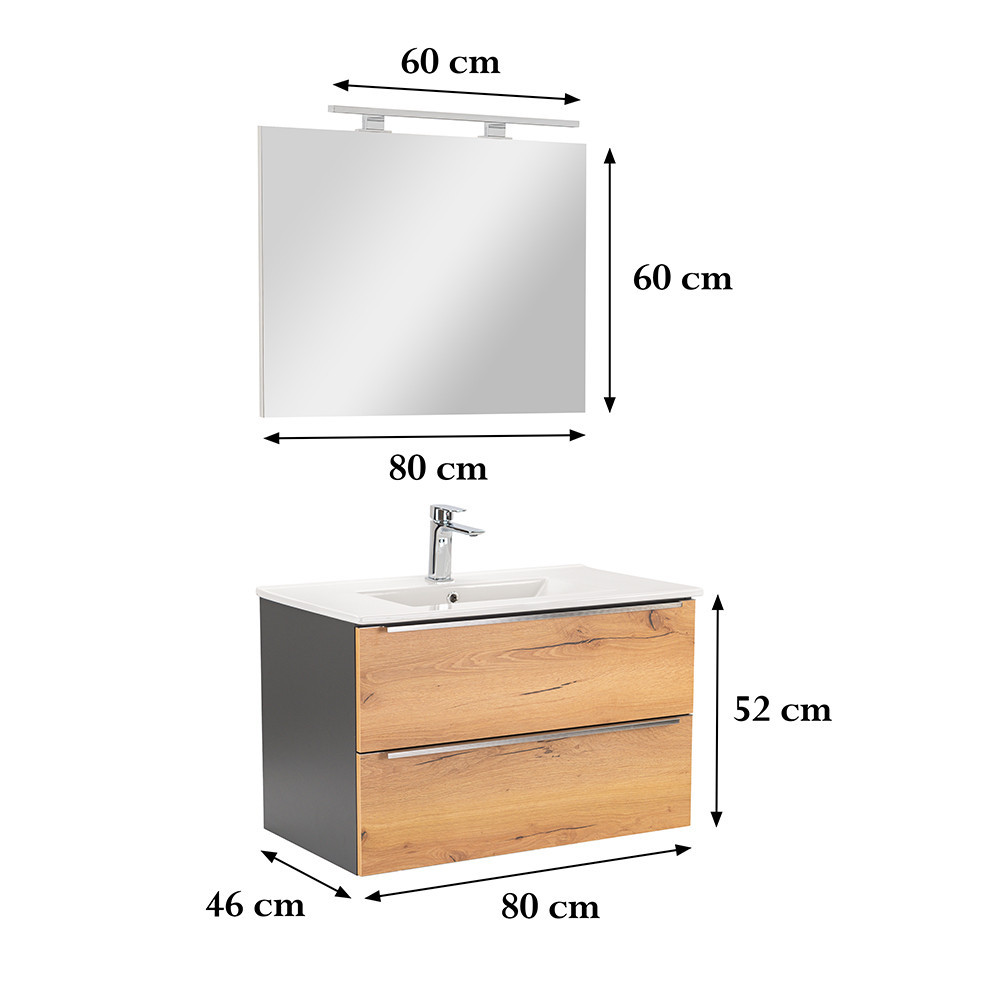 Leziter Set mobilier baie Vario Trim 80 complet [2]