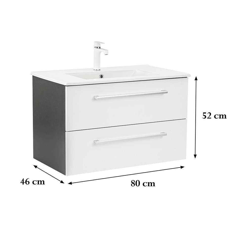 Leziter Dulap inferior Vario Clam 80 cu lavoar [2]