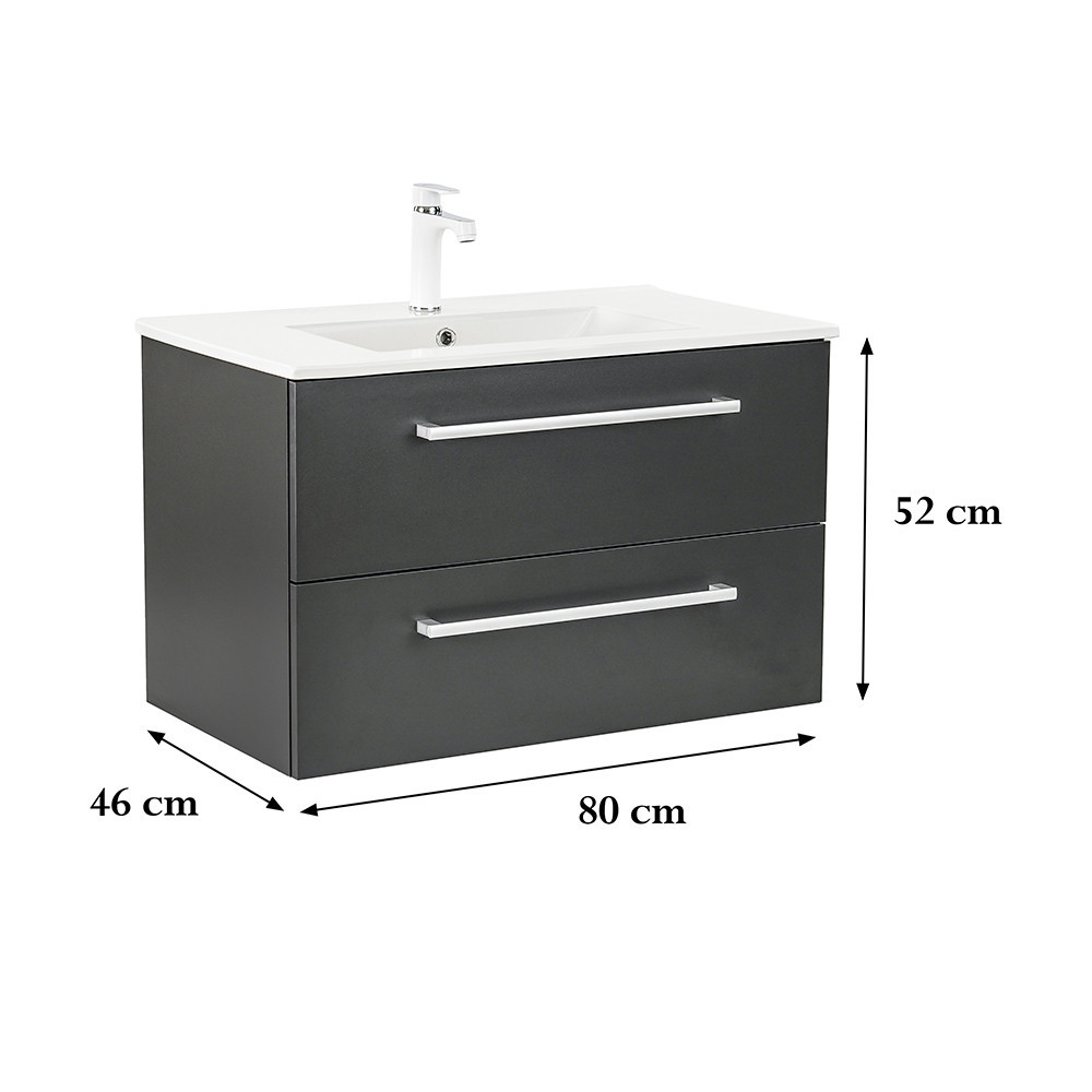 Leziter Dulap inferior Vario Clam 80 cu lavoar [2]