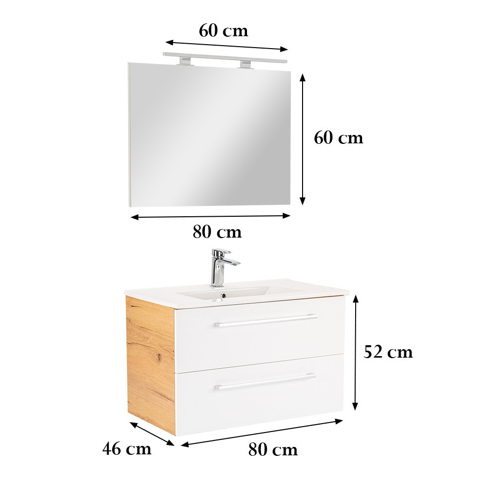 Leziter Set mobilier baie Vario Clam 80 complet [2]