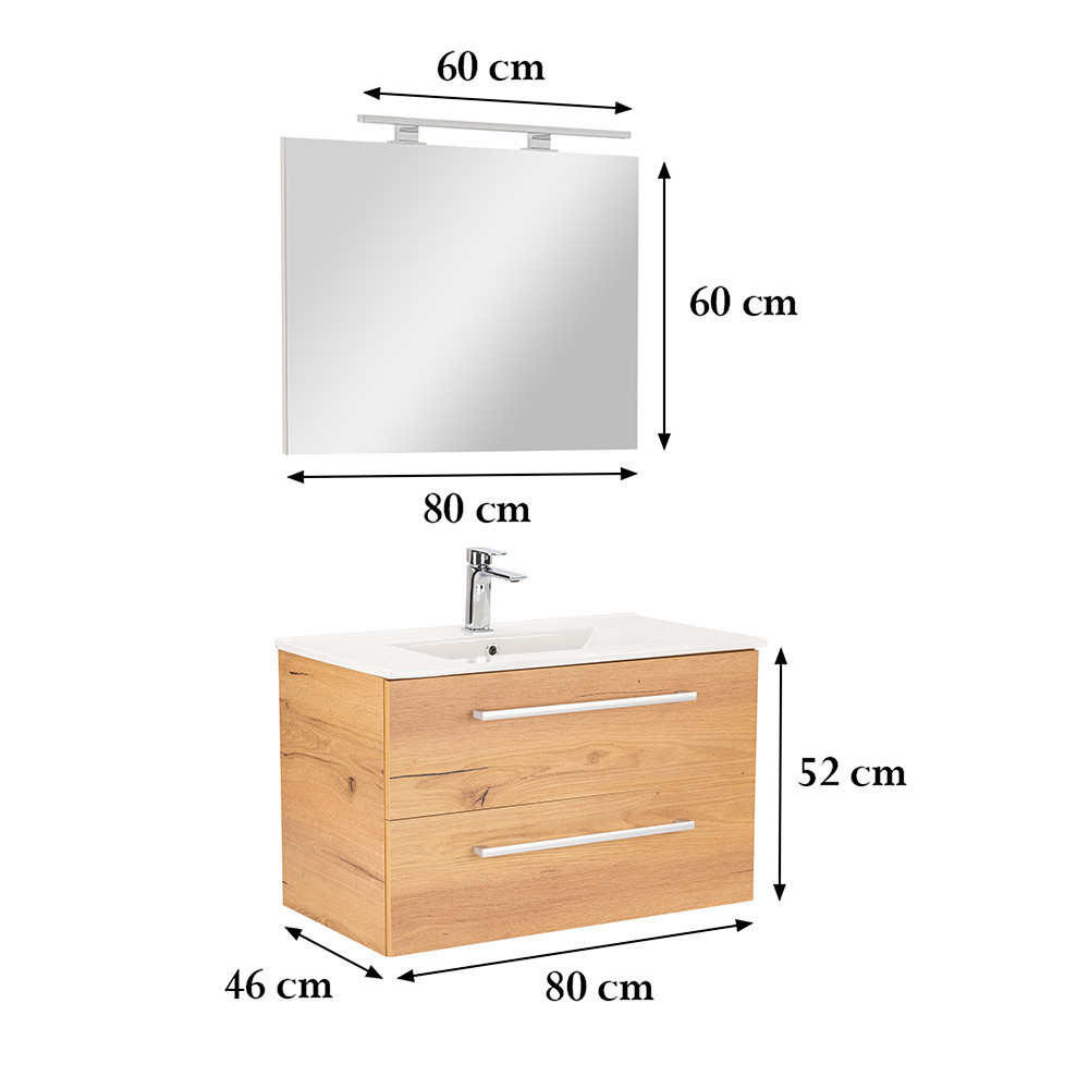 Leziter Set mobilier baie Vario Clam 80 complet [2]