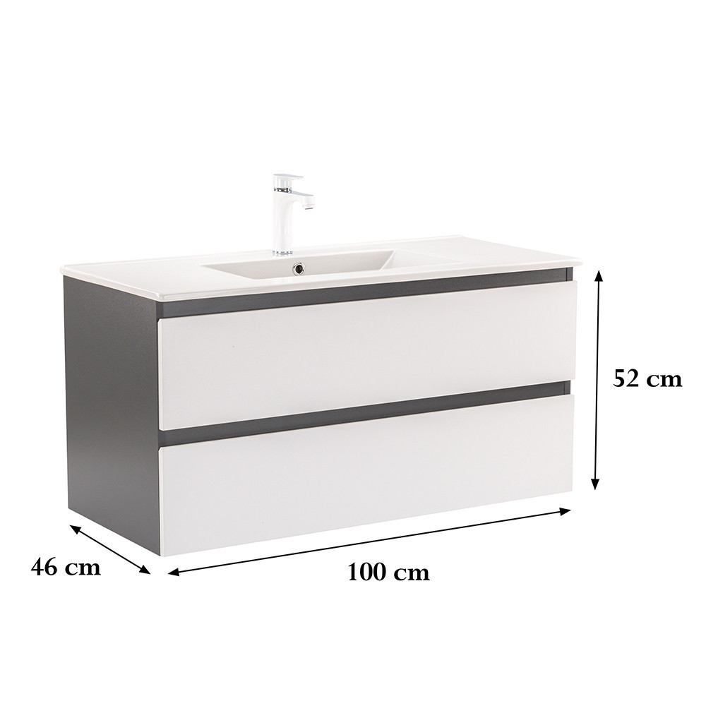 Leziter Dulap inferior Vario Forte 100 cu lavoar [2]