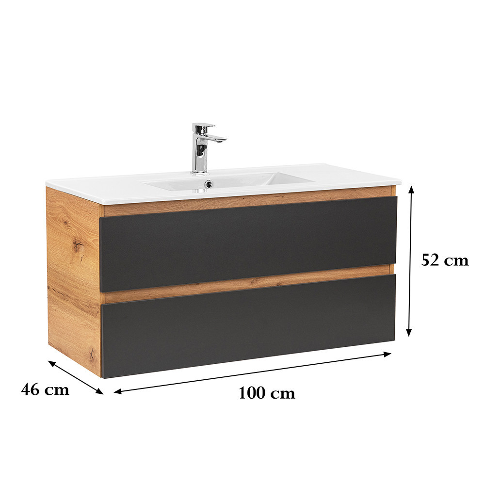 Leziter Dulap inferior Vario Forte 100 cu lavoar [2]