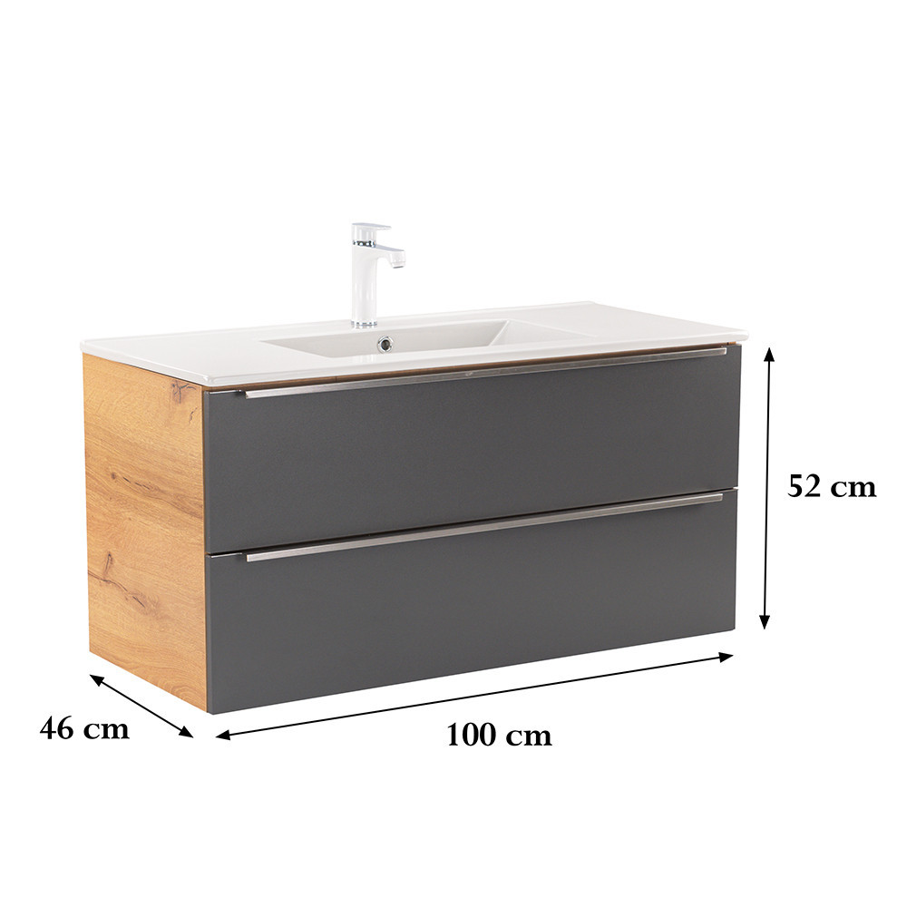 Leziter Dulap inferior Vario Trim 100 cu lavoar [2]