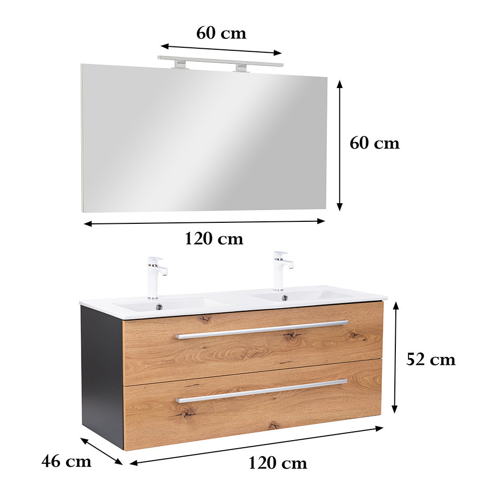 Leziter Set mobilier baie Vario Clam 120 complet [2]