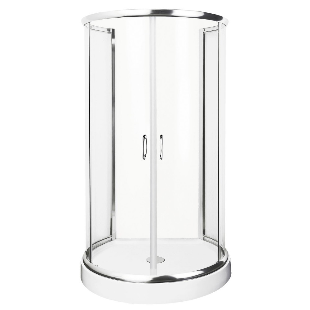 Produse temporar indisponibile - Kerra Cabină de duș curbată Vibe, montată pe perete, cu cădiță de duș