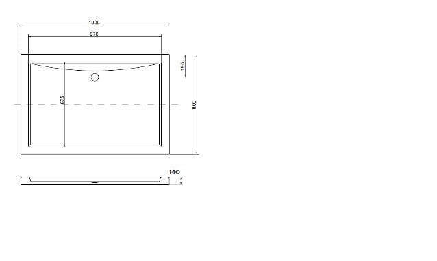 Kerra Cădiță de duș acrilică asimetrică Victor 100x80 cm [2]
