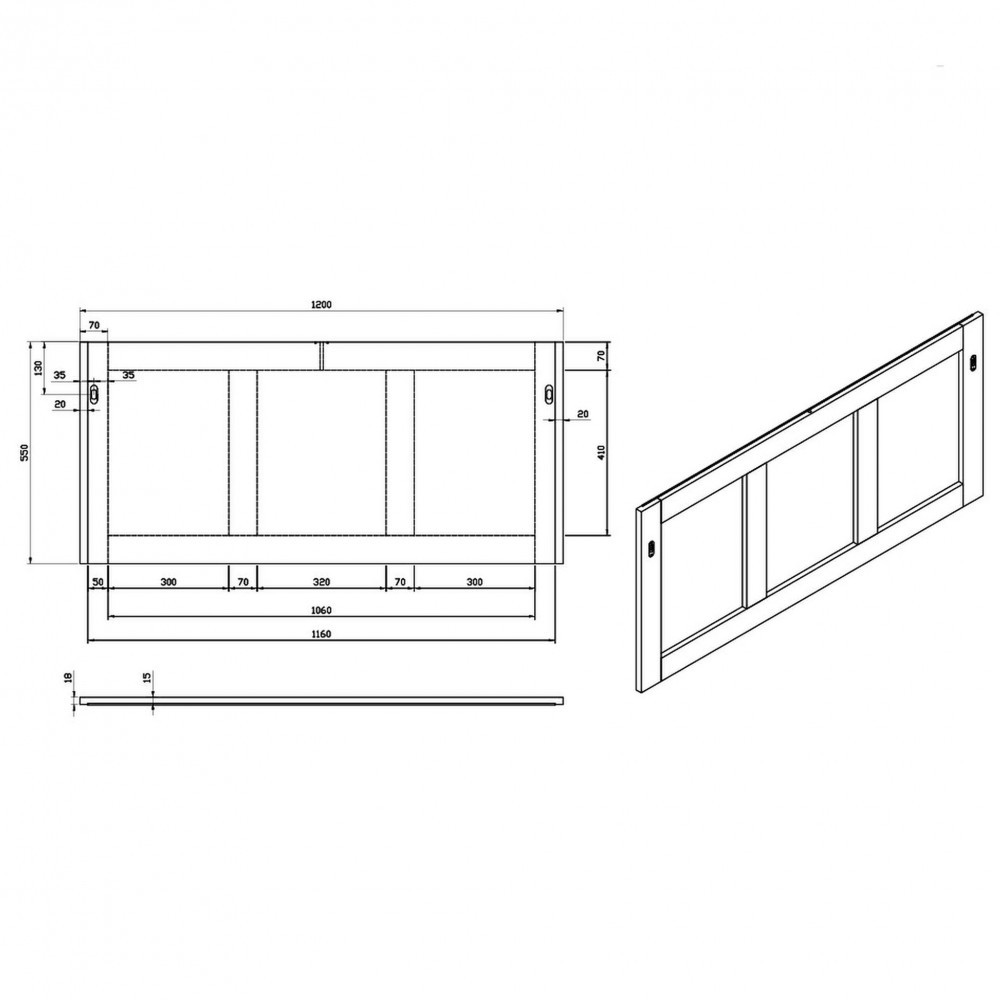 Wellis Oglindă de perete Elois 120 [1]