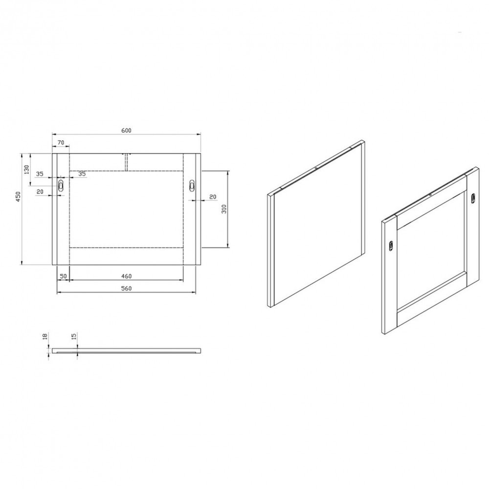 Wellis Oglindă de perete Blondie 60 [2]