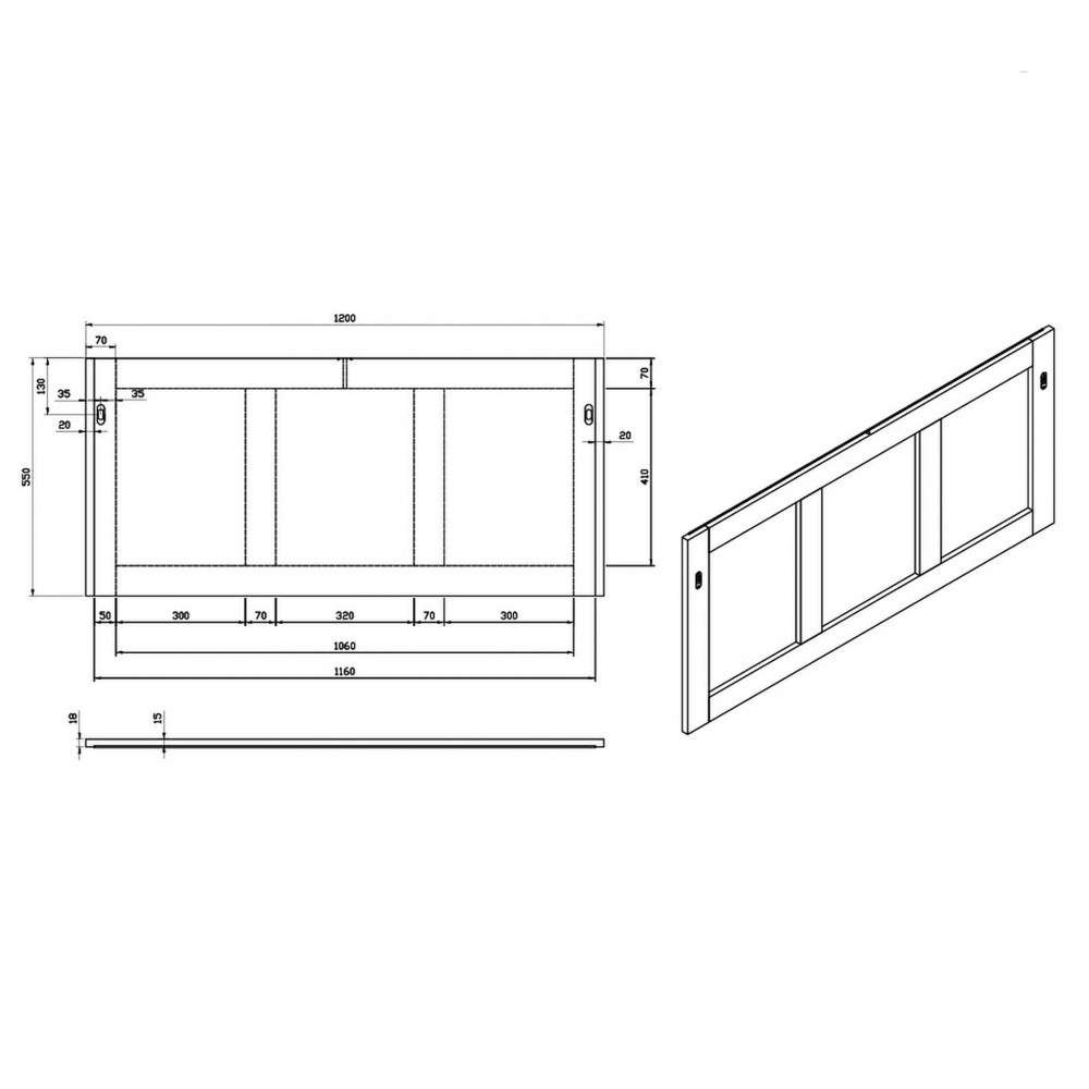 Wellis Oglindă de perete Elois White 80 [2]