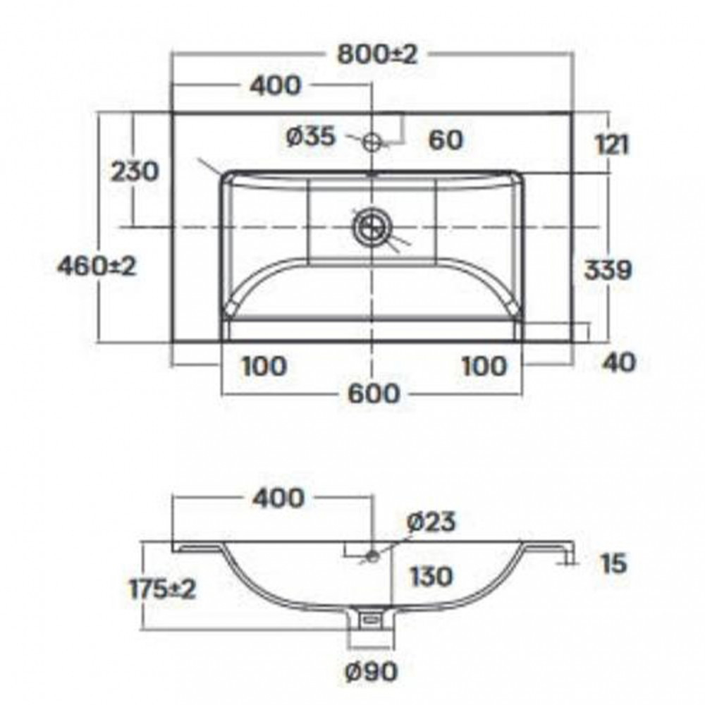 Wellis Chiuvetă din marmură artificială turnată din Azore [2]