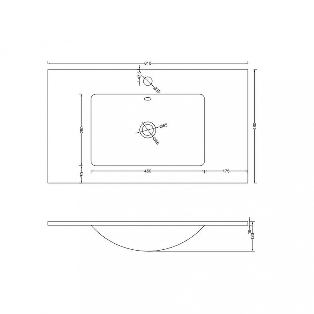 Wellis Chiuvetă din marmură artificială turnată Almeria [2]