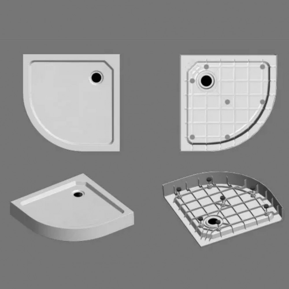 Wellis Cădiță de duș curbată înaltă SMC [2]
