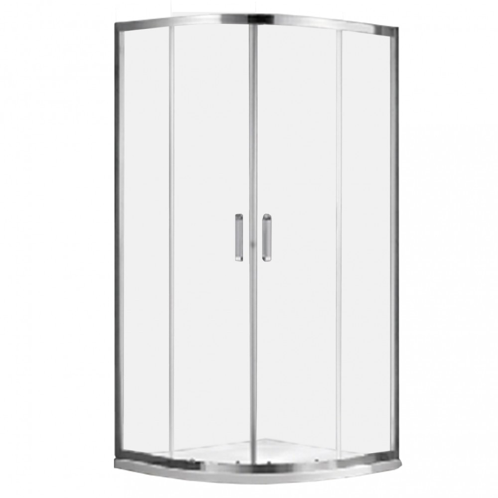 Cabină de duș - Wellis Cabină de duș curbată Caprera 90x90 cm cu 2 uși glisante, fără cădiță de duș, cu strat de acoperire Easy Clean