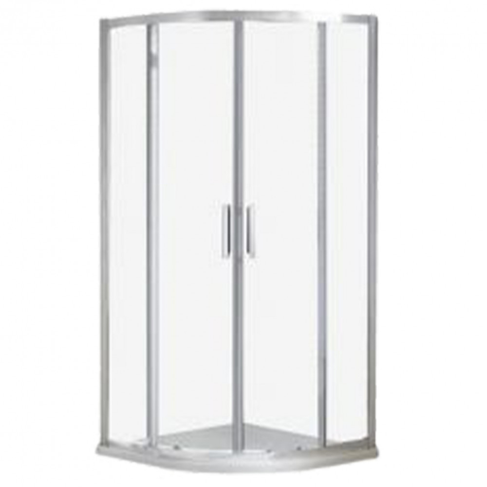 Cabină de duș semirotundă - Wellis Cabină de duș curbată Aquarius 90x90 cm fără cădiță de duș cu înveliș Easy Clean