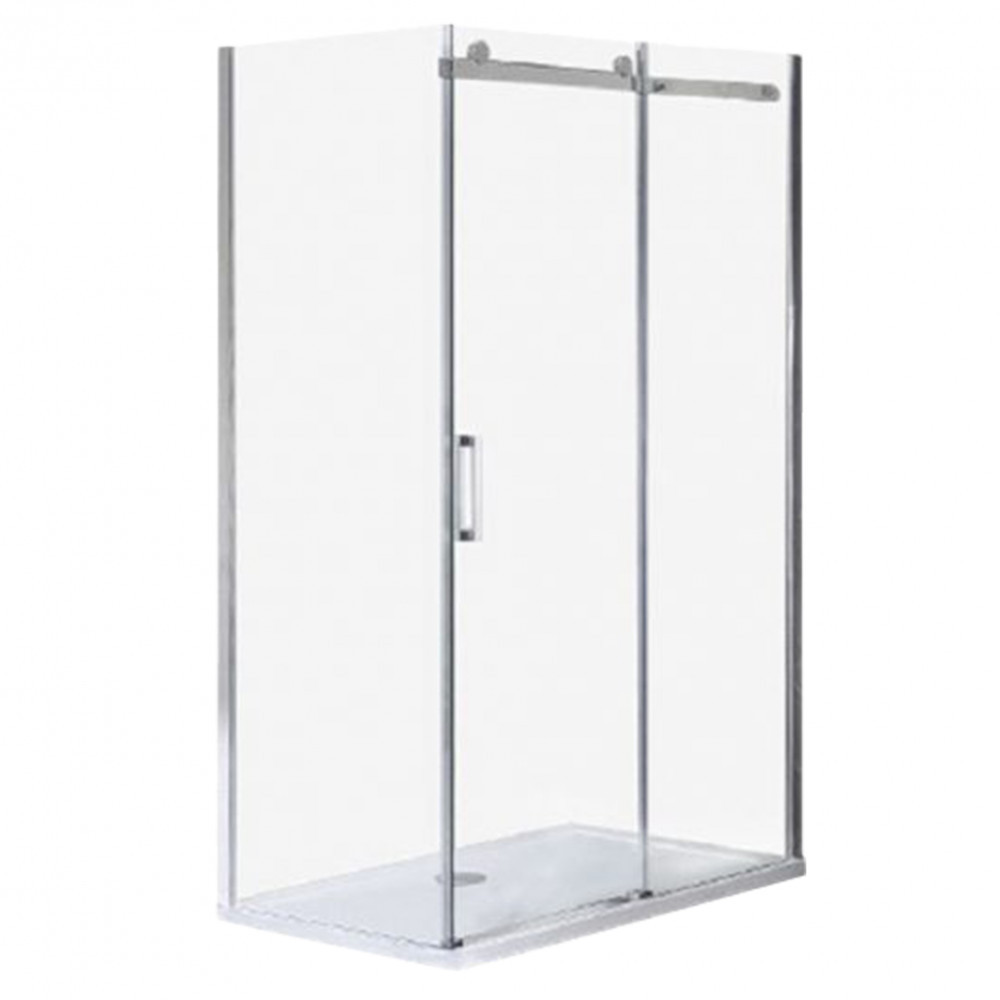 Cabină de duș - Wellis Cabină de duș asimetrică pătrată Vincenzo 80x120 cm fără cădiță de duș cu înveliș Easy Clean