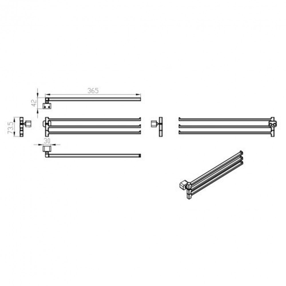 Wellis Suport prosoape Capri triplu [1]