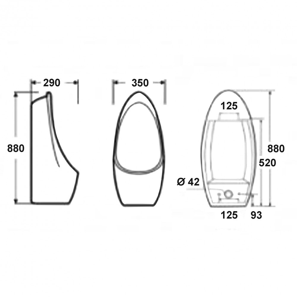 Wellis Urinal Evolo montat deasupra [1]