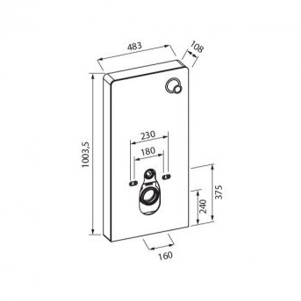 Wellis Modul de montare Corsica Black pentru toaletă suspendată [1]