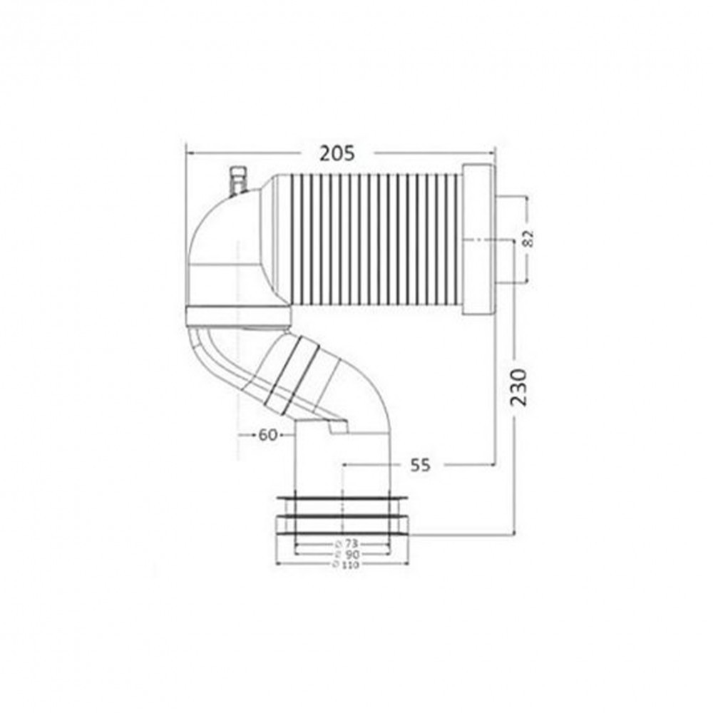 Wellis Conector S pentru toalete de podea și monobloc [2]