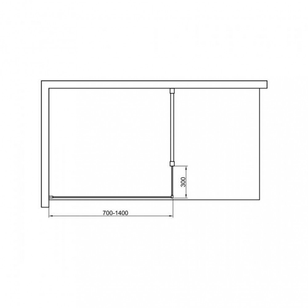 Leziter WI01-12 Walker walk walk-in perete duș 120x195 cm [4]