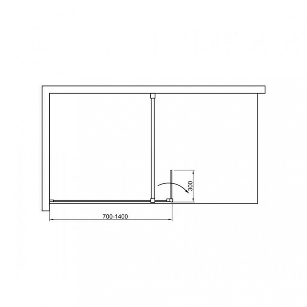 Leziter WI01-12 Walker walk walk-in perete duș 120x195 cm [5]