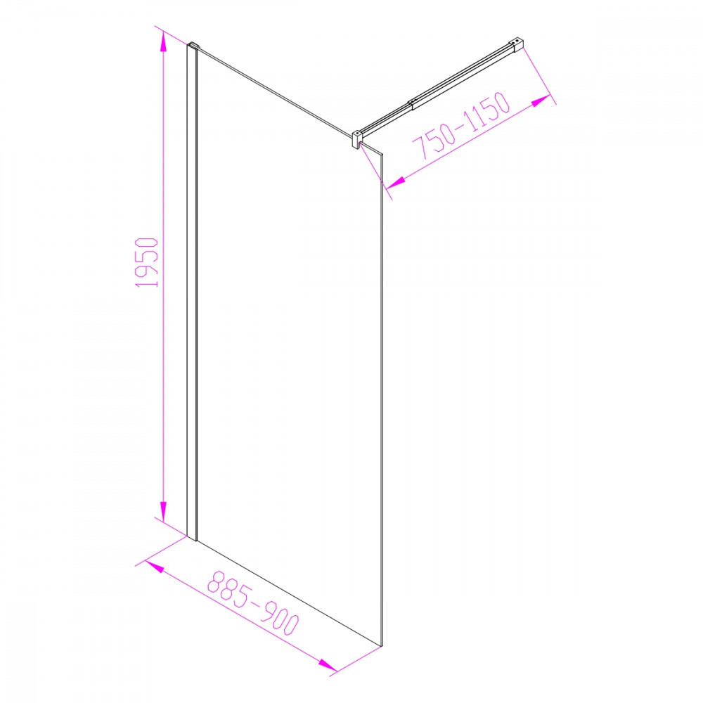 Leziter Cabină de duș Walker 90x195 cm [7]