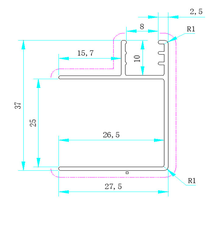 Leziter Profil de colț de conectare pentru cabină de duș [1]